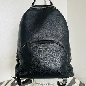 Kate Spade Black Textured Backpack